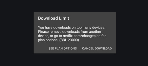 Netflix download limit