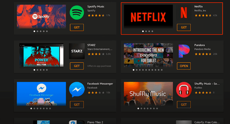 install Netflix on Amazon Fire tablet